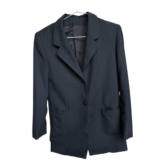 Black Blazer with Shoulder Pads - Picture 2 of 2